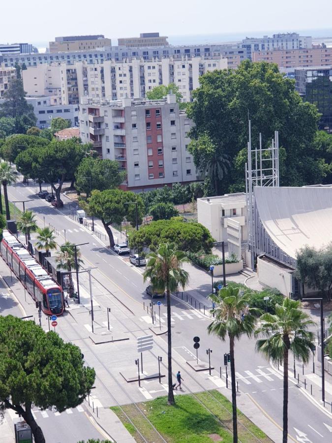 Big Flat Sea Vieuw 95 M2 5 Rooms Near Airport 5 Min Train 3 Min And Tram On Site, Beach 7 Min, 2 Showers And 2 Toilets , Neuf Grand Appartement 95 M2 5 Chambres Proche Aeroport 5 Min Train 3 Min Et Tramway Sur Place, Plage 7 Min 2 Douches Et 2 Wc Vue Nisa Exterior foto